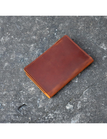 Cubierta de cuero YIYUS para cuadernos 10.16x15.24 cm marrón