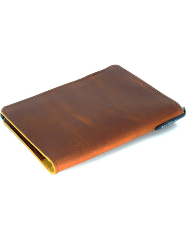 Cubierta de cuero YIYUS para cuadernos 10.16x15.24 cm marrón