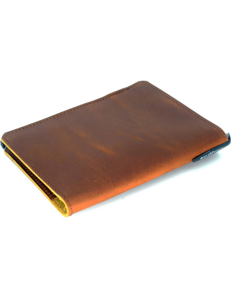 Cubierta de cuero YIYUS para cuadernos 10.16x15.24 cm marrón