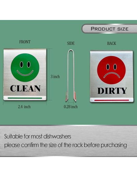 Señal Limpio/Sucio para Lavavajillas Magrooyar Acero Inoxidable