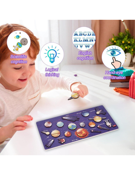 Rompecabezas de Madera Sistema Solar NQEUEPN 29x15 cm Rompecabezas de Madera Sistema Solar NQEUEPN 29x15 cm