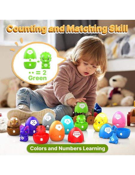 Juguetes de Aprendizaje Dinosaurios TOPRCBOXS 20 Piezas Montessori