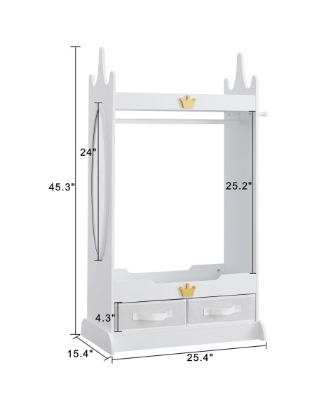 Armario de Almacenamiento para Disfraces de Niños GTOLV Blanco