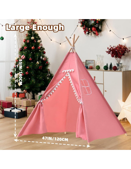 6 Tiendas Tipi Plegables Rosa Wholelovein para Niños