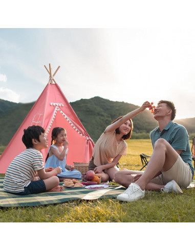 6 Tiendas Tipi Plegables Rosa Wholelovein para Niños