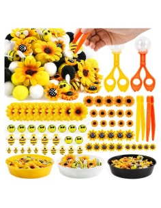 Relleno de Bin Sensorial Clothmile 174 Piezas Abeja y Girasol