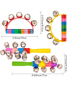 Campanas de Mano Whaline 4pcs de Madera para Niños 2