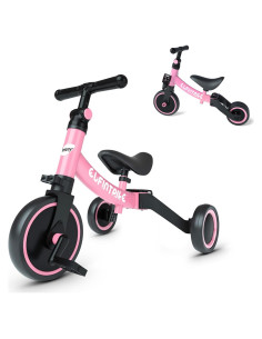 Bicicleta 5 en 1 besrey BR-C727 para niños 1-4 años Rosa