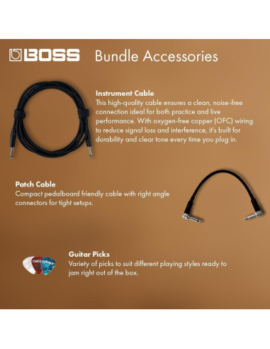 Boss RC-5 Loop Station con Cables y Púas - 13 Horas Grabación