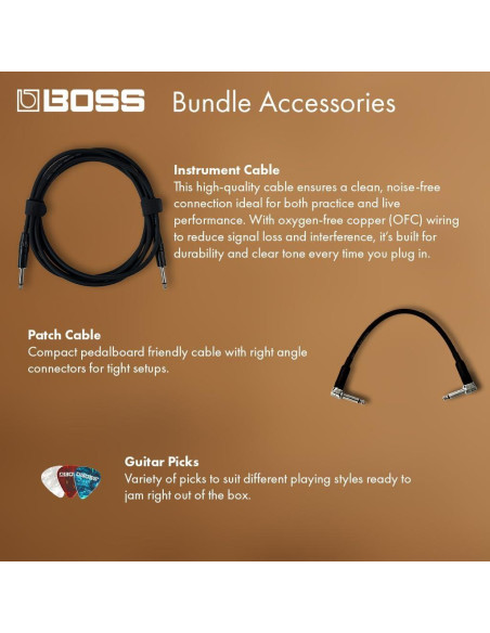 Boss RC-5 Loop Station con Cables y Púas - 13 Horas Grabación