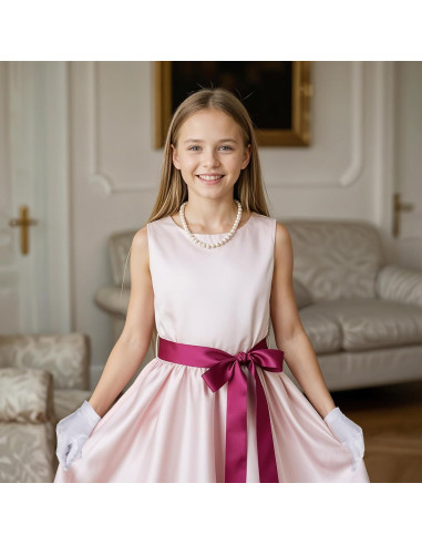 Guantes de Satén Blancos para Niñas 4-14 Años - HaiFafafaing