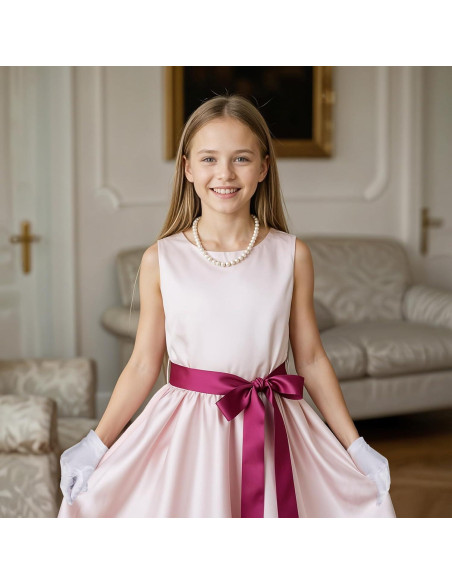 Guantes de Satén Blancos para Niñas 4-14 Años - HaiFafafaing