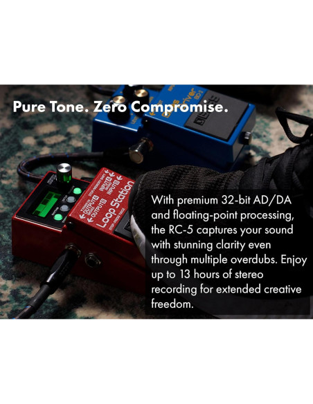 Boss RC-5 Loop Station con Cables y Púas - 13 Horas Grabación