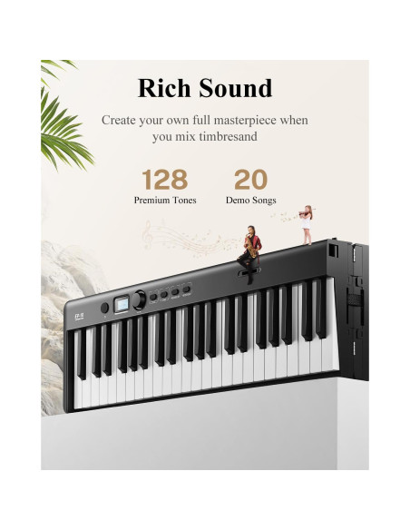 Piano Digital Plegable Eastar EP-10 88 Teclas Bluetooth Portátil
