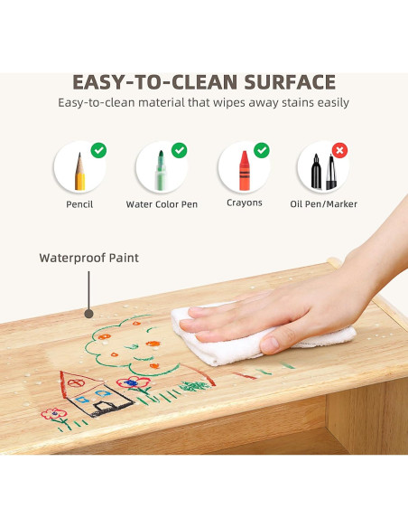 Estante Montessori OOOK 60 cm Madera Caucho Almacenamiento Juguetes