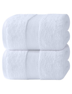 Toallas de Baño Extra Grandes White Classic 89x178 cm 700 GSM - Paquete de 2