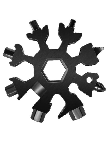 Herramienta Multiusos Copo de Nieve 18 en 1 Genérico - Negro