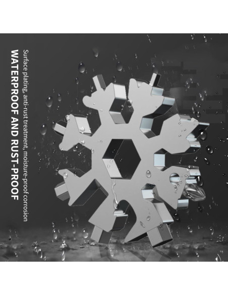 Herramienta Multiusos Copo de Nieve 18 en 1 Genérico - Negro