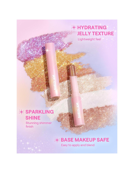 Sombra de Ojos SHEGLAM Crystal Jelly Glaze Stick Aura Blitz Sombra de Ojos SHEGLAM Crystal Jelly Glaze Stick Aura Blitz