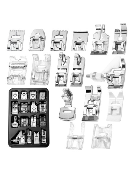 Juego de 16 Patas de Prensatelas Tatiwoo para Máquina de Coser