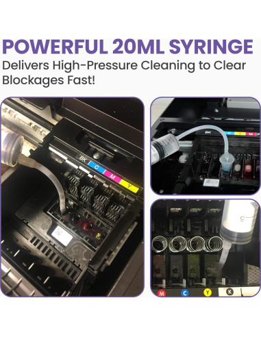 Kit de Limpieza de Impresoras Epson HP Brother 20ml