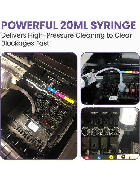 Kit de Limpieza de Impresoras Epson HP Brother 20ml