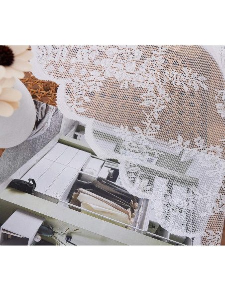 Cortinas de Encaje Floral Lotusolution 2 Paneles 55x84 cm Cortinas de Encaje Floral Lotusolution 2 Paneles 55x84 cm