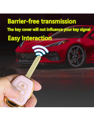 Cubierta de Llave Inteligente Toyota QIXIUBIA 3 Botones Rosa