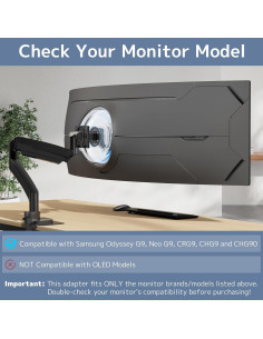 Placa Adaptadora VESA STANDOPIA para Monitores Samsung G9 100x100mm 2