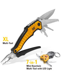 Juego de Multi-Herramientas Cat 9-en-1 y Llave con Luz 2