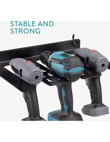 Soporte para Taladro Navaris - Montaje en Pared, Acero, Negro