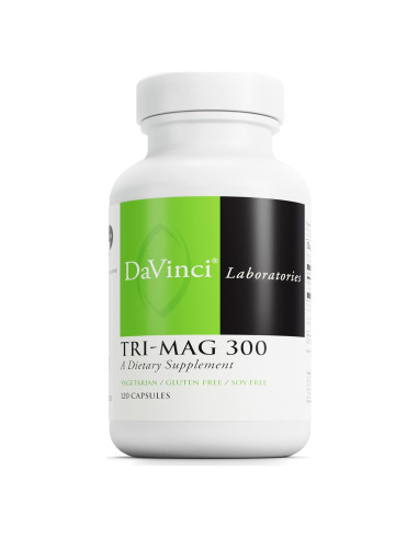 Suplemento de Magnesio Quelado DaVinci Labs Tri-Mag 300 - 120 Cápsulas