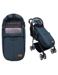 Saco de dormir Miracle Baby para cochecito, forro polar, azul