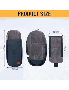 Saco de dormir Miracle Baby para cochecito, forro polar, azul 2