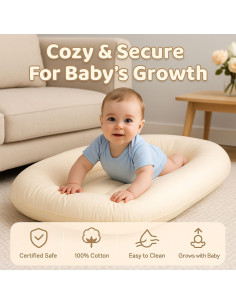 Cojín para Bebé Recien Nacido Verde - Suave y Transpirable 2