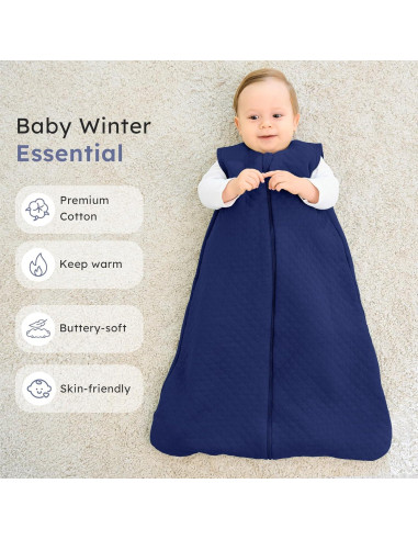 Saco de Sueño Bebé 6-12 Meses 2.5 TOG Algodón Azul