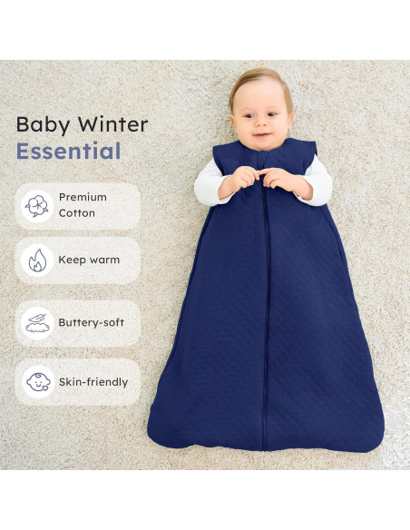 Saco de Sueño Bebé 6-12 Meses 2.5 TOG Algodón Azul