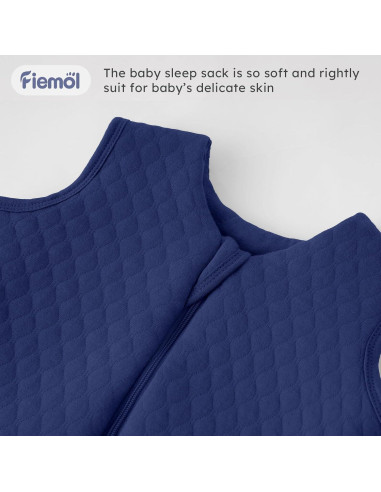 Saco de Sueño Bebé 6-12 Meses 2.5 TOG Algodón Azul