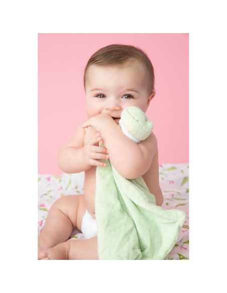 Manta de Viaje Angel Dear Rana Verde 33x33 cm