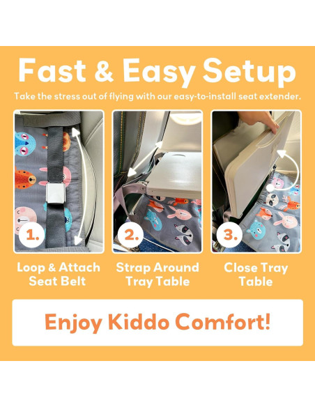 Cama de avión para niños Little Traveler - Gris, 1-4 años