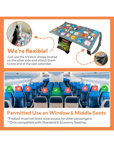 Cama de avión para niños Little Traveler - Gris, 1-4 años