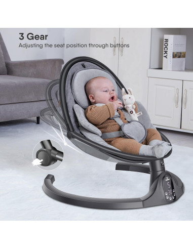 Columpio Eléctrico BabyBond BB008M para Bebés hasta 12.25 kg