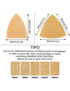 Kit de Almohadillas de Lijado Gulrear 206PCS para Herramientas Oscilantes 2