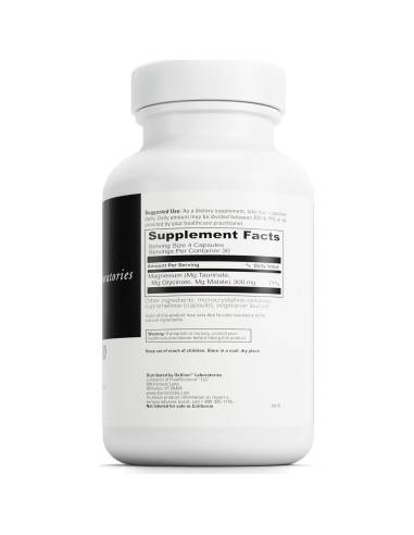 Suplemento de Magnesio Quelado DaVinci Labs Tri-Mag 300 - 120 Cápsulas