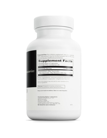 Suplemento de Magnesio Quelado DaVinci Labs Tri-Mag 300 - 120 Cápsulas