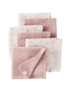 Paquete de 6 Paños de Algodón Orgánico Pequeño Planeta Rosa