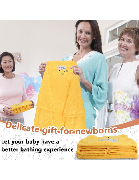 Toallas con Capucha Vyndicca 70x140 cm Amarillo y Blanco