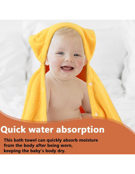 Toallas con Capucha Vyndicca 70x140 cm Amarillo y Blanco