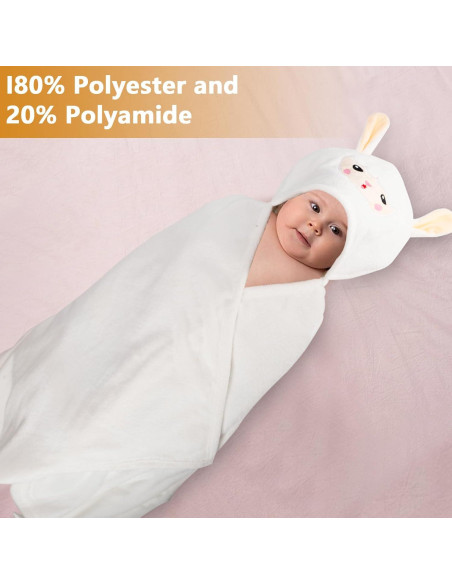 Toallas con Capucha Vyndicca 70x140 cm Amarillo y Blanco