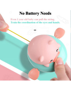 Juguete de baño cerdito rosa YINGBEI para bebés 12 meses 2